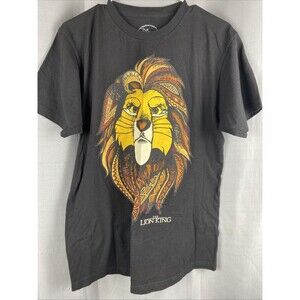 Disney Womens Mens Unisex Sz L Lion King Black Short Sleeve T-Shirt